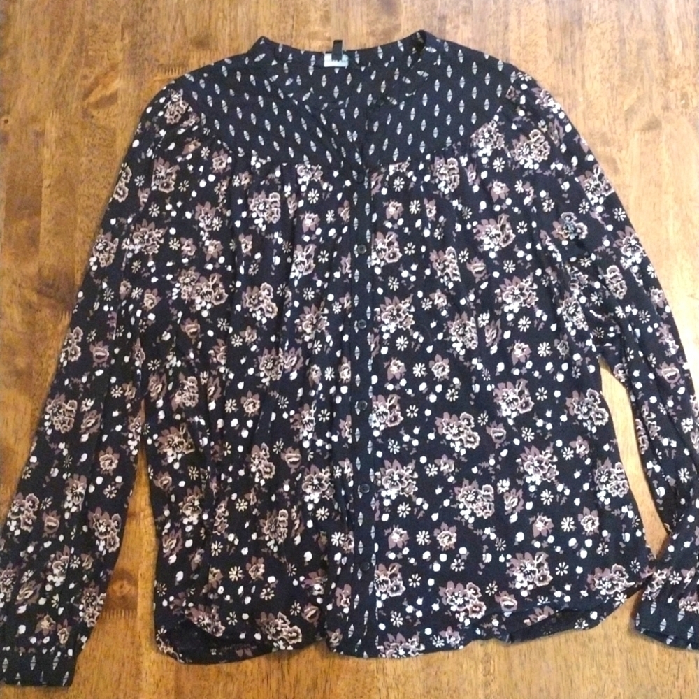 Lucky Brand Floral Shirt L